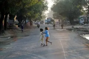 a road in india 4x6 lightbox