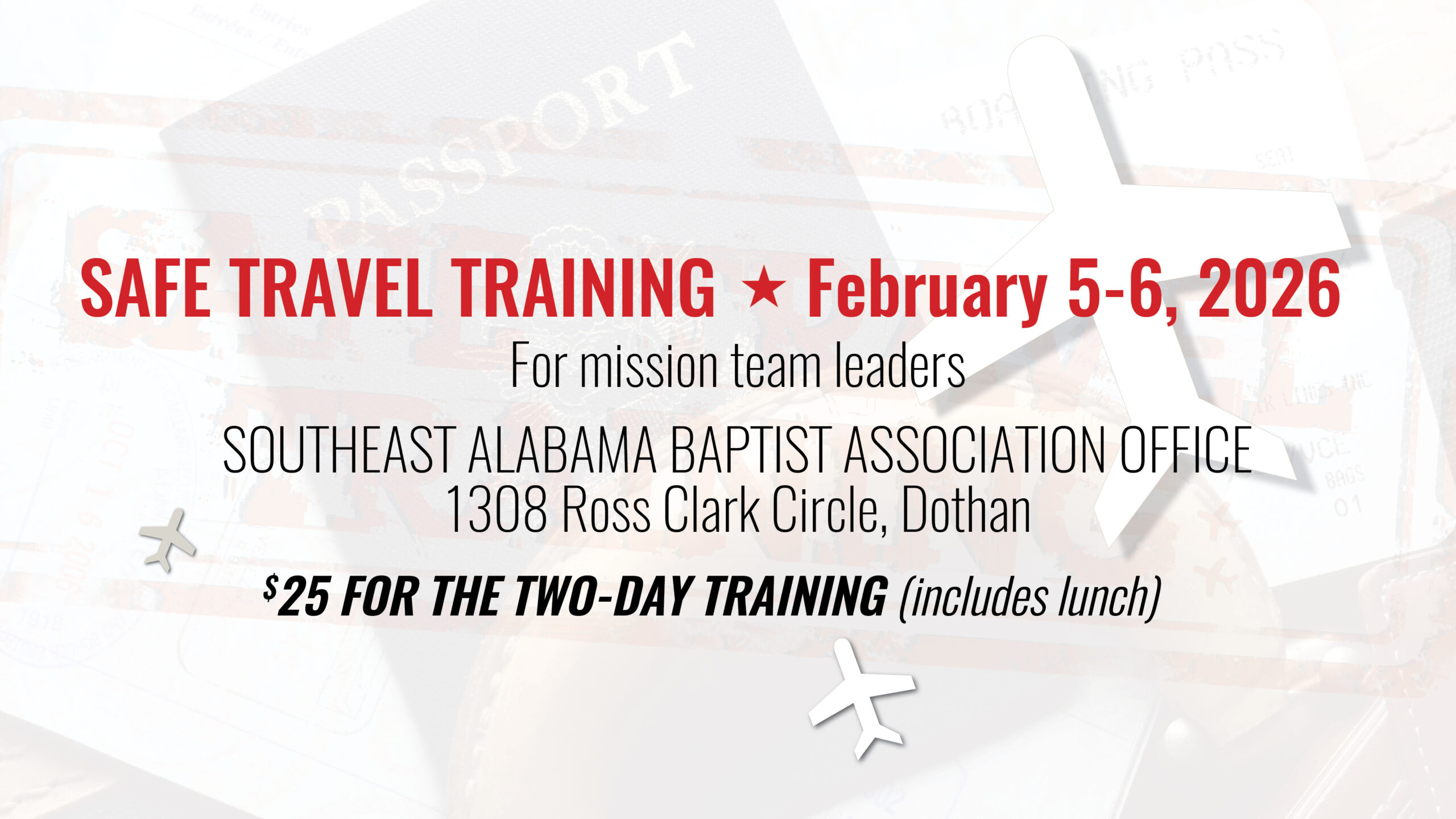 Safe Travel Training, February 5-5, 2026